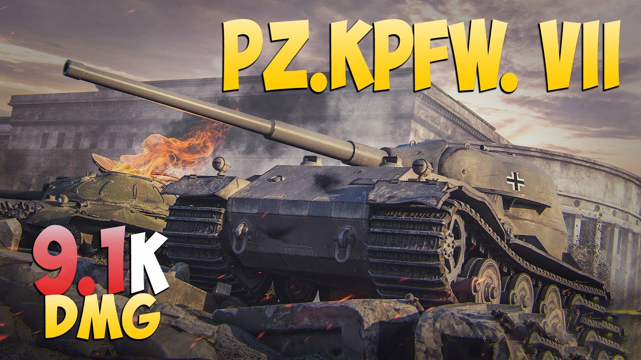 Pz.Kpfw. VII - 7 Kills 9.1K DMG - Охраняя базу! - Мир Танков