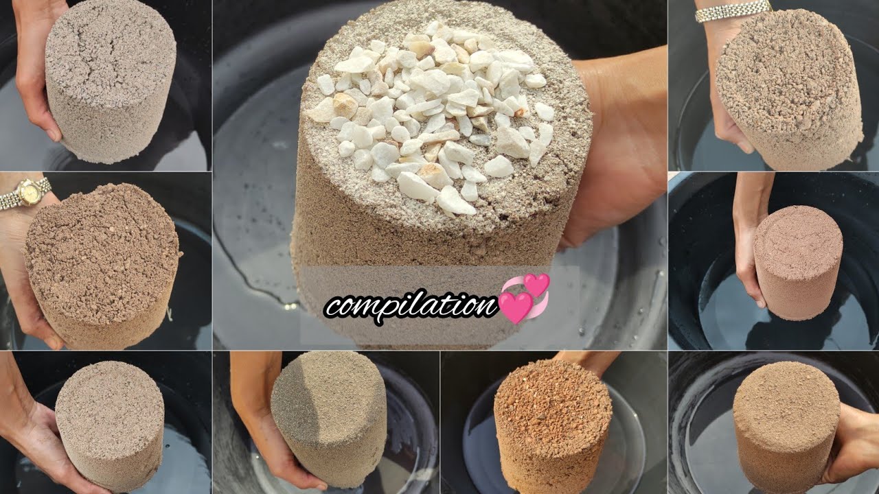 Compilation of series💕#2 || Water crumbling of 9 different textures||How was the series? Plz comment