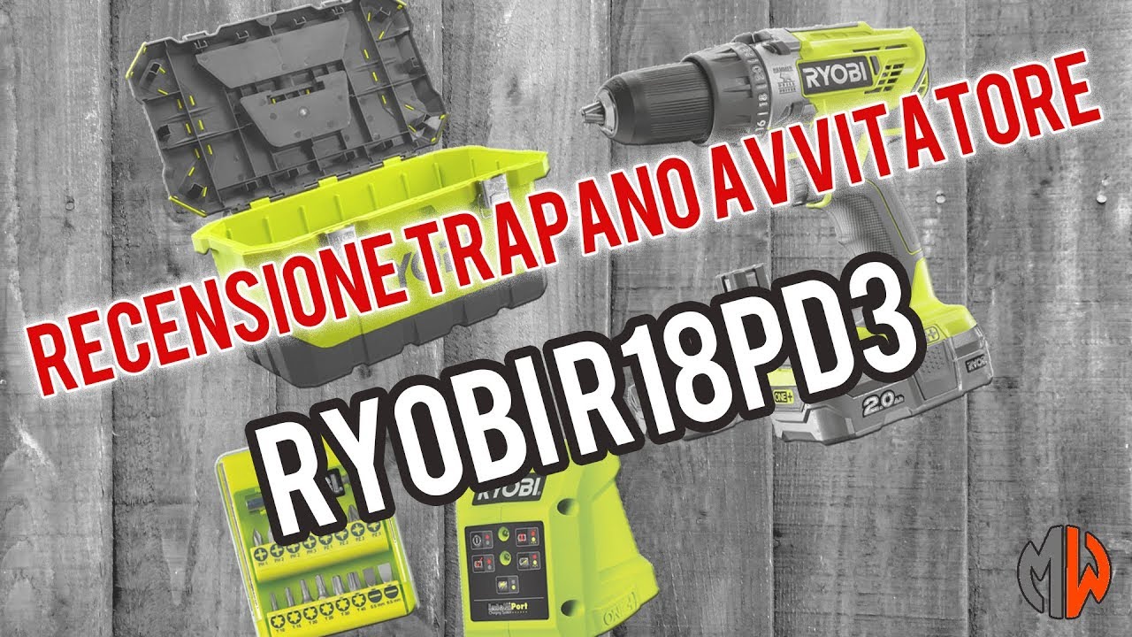 Unboxing e prime impressioni avvitatore Ryobi R18PD3
