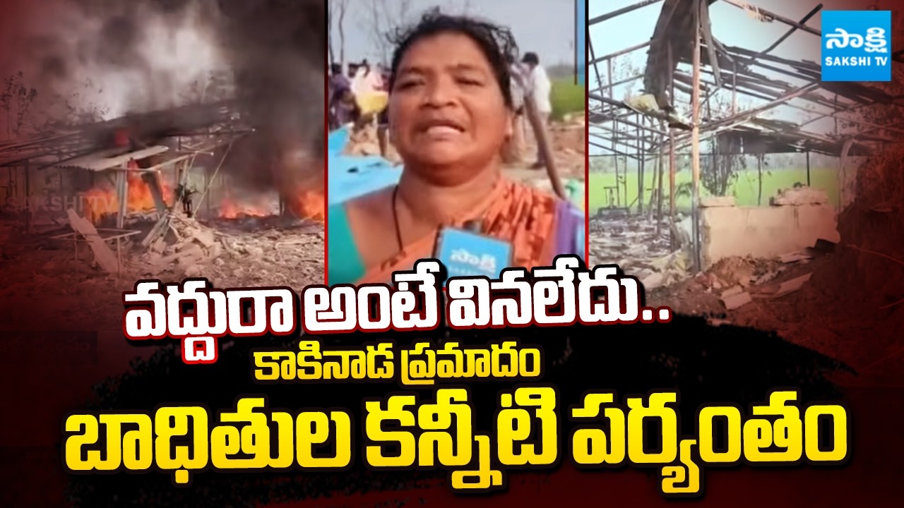 Kakinada Fire Accident Victim Families Emotional | Vetlapalem Crackers Incident | Sakshi TV