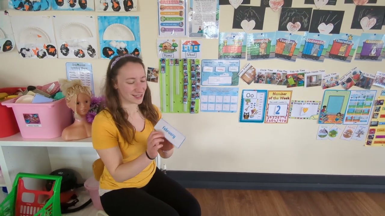 Months of the year Preschool Song - Month of February Early Learning with Teacher Rachel