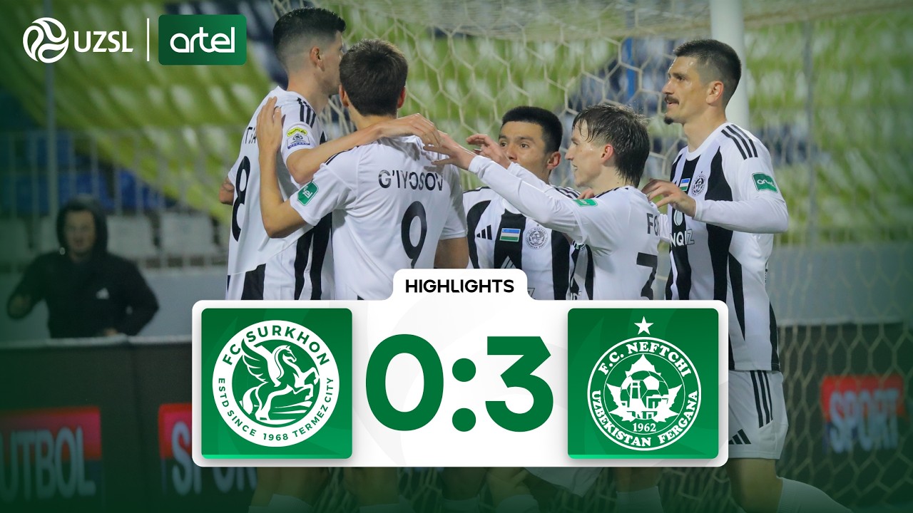 Superliga 2-tur. Surxon - Neftchi bahsida kiritilgan gollar va xavfli vaziyatlar (Highlights)