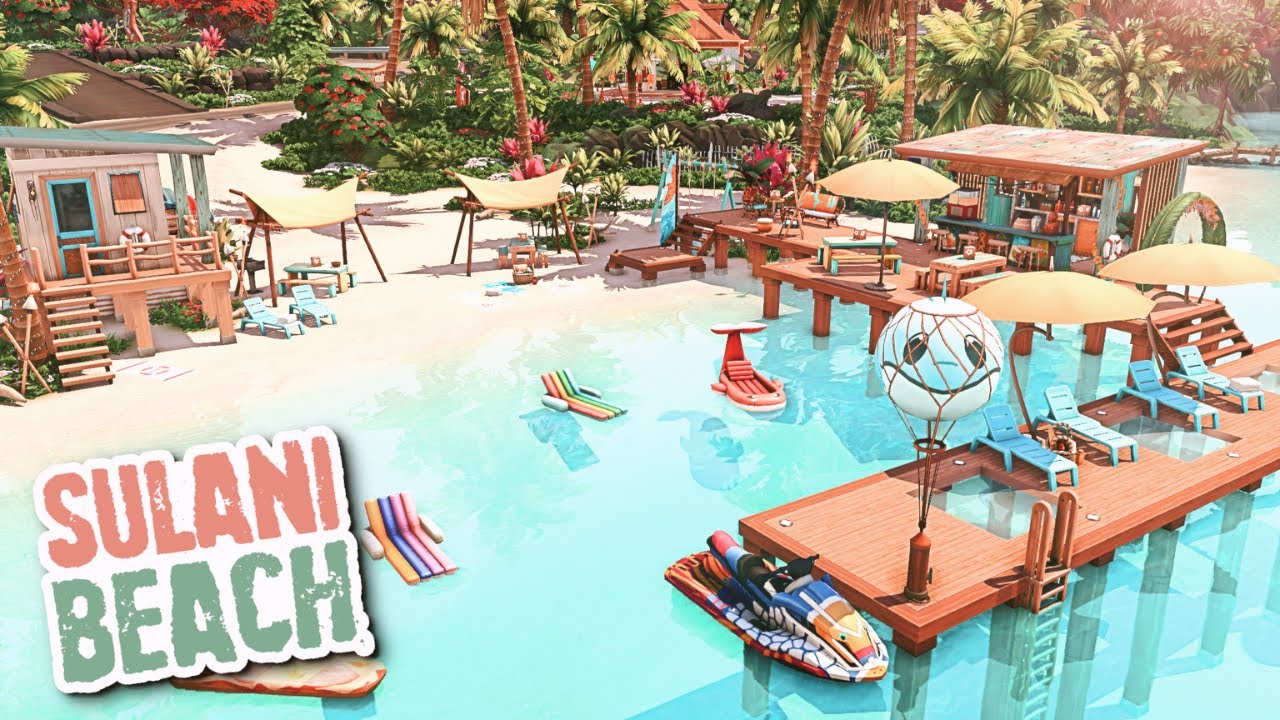 Строим ПЛЯЖ на Сулани! 🌊 Перестраиваем Сулани || The Sims 4: Скоростное строительство