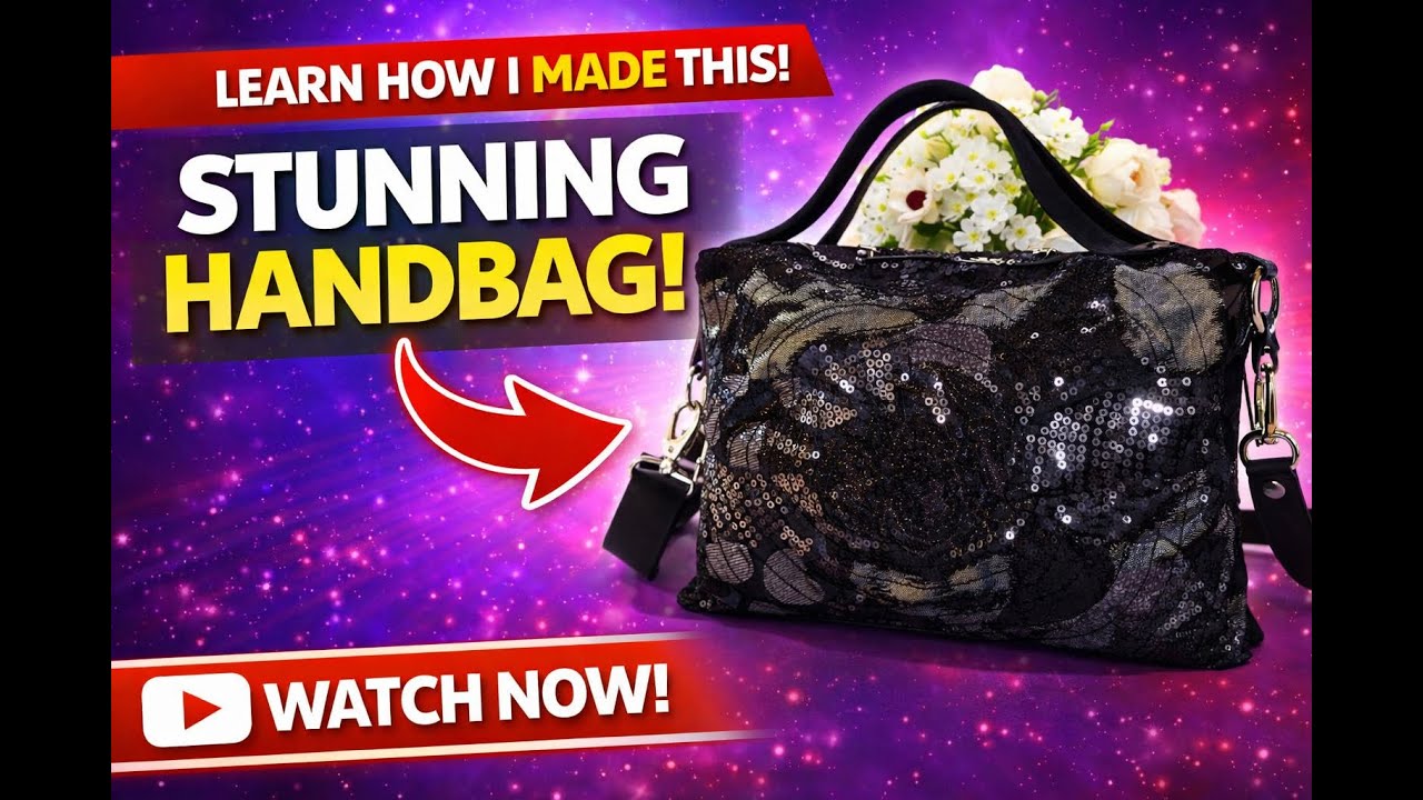 Stunning Handbag,made of DENIM SCRAP/DIY TUTORIAL #fashion #sewingtutorial #bag