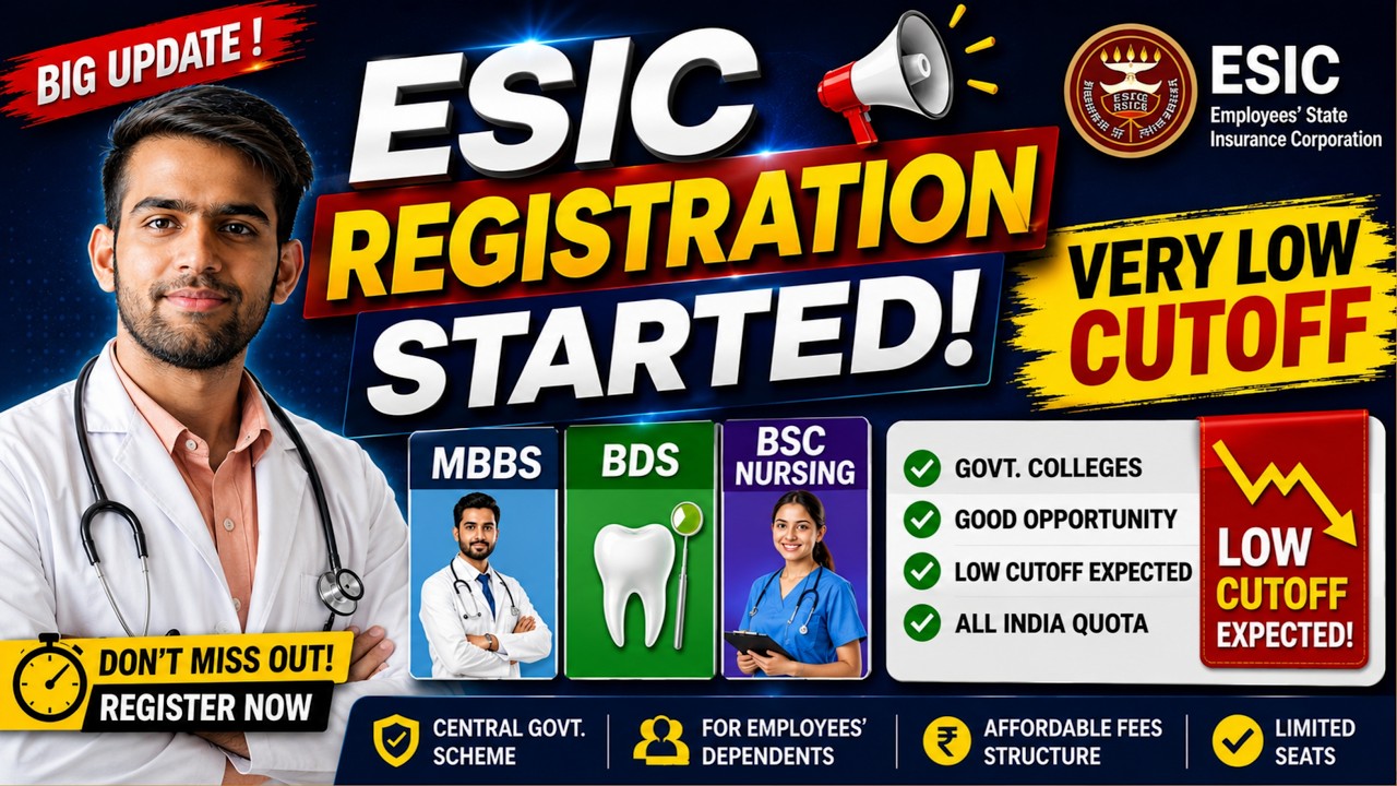 ESIC Certificate Registration Date 2026 || Neet 2026 Esic Registration For MBBS BDS BSC NURSING
