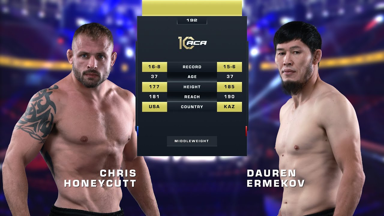 Крис Ханикатт vs. Даурен Ермеков | Chris Honeycutt vs. Dauren Ermekov | ACA 192