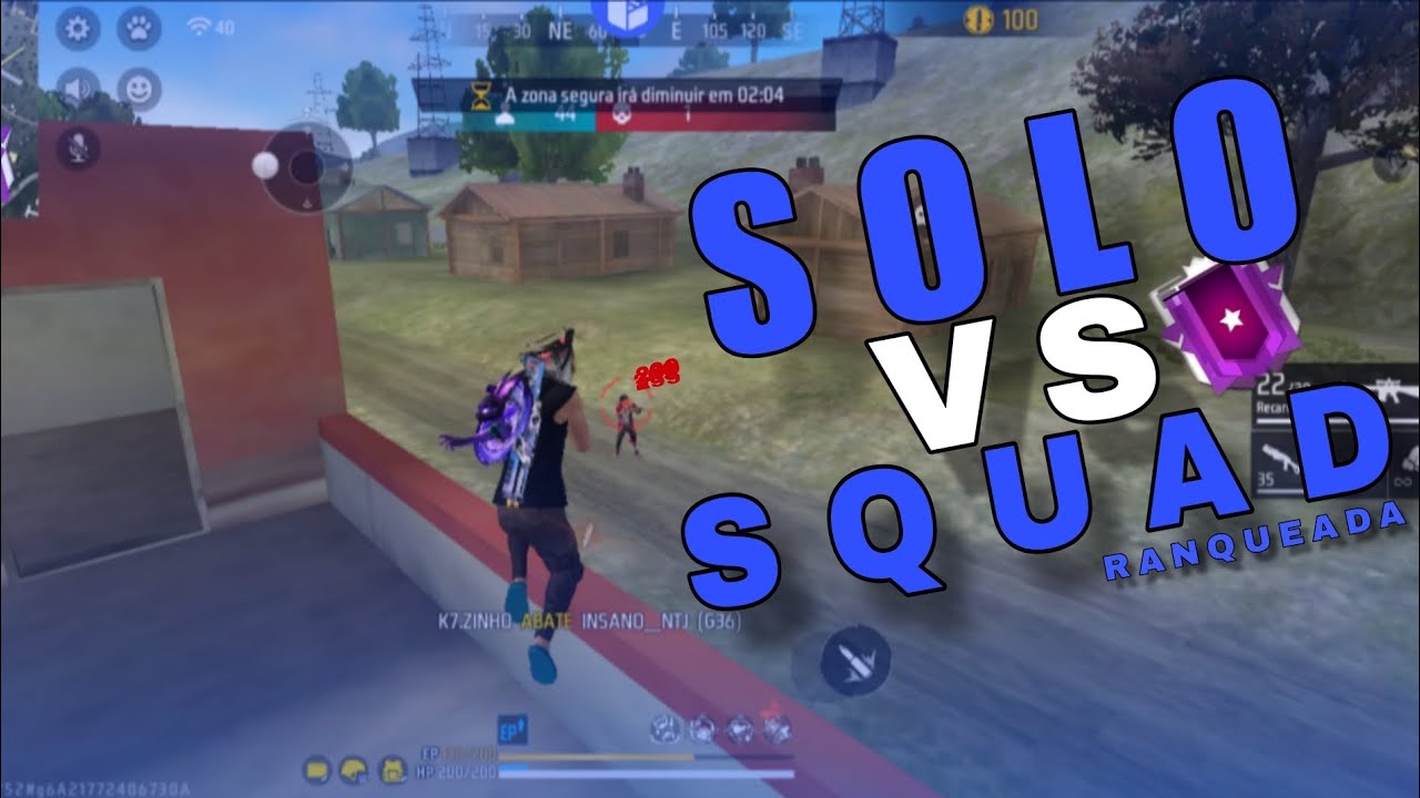 Solo vs Squad ranqueada! (Teclado e mouse no celular)