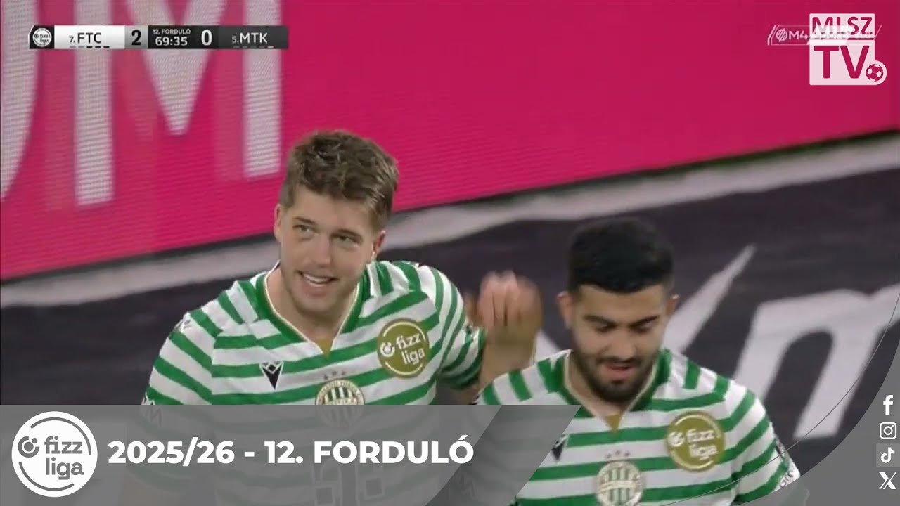 Szalai G&aacute;bor S&aacute;ndor g&oacute;lja a Ferencv&aacute;rosi TC &ndash; MTK Budapest m&eacute;rkőz&eacute;sen