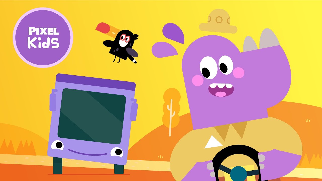 Wheels on the Bus | Sing along for Children | Pixel Kids