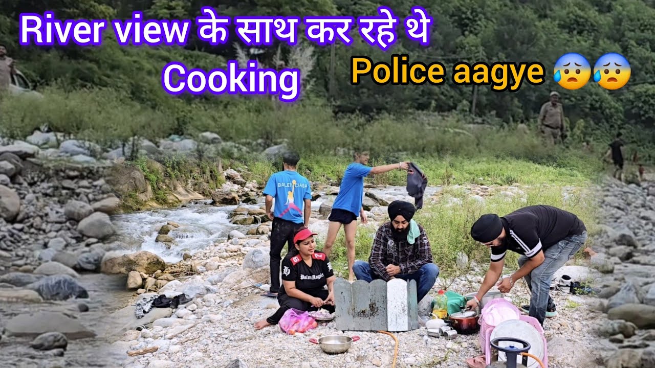CAr CAMPING with river view in  Jajharkotli jammu ke best place || Achanak police aagye