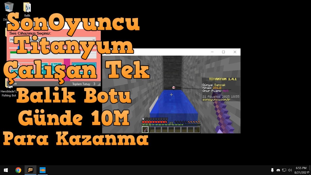 SonOyuncu Çalışan Tek Balık Botu Günde 10M Kasmak #sonoyuncu #sonoyuncutitanyum