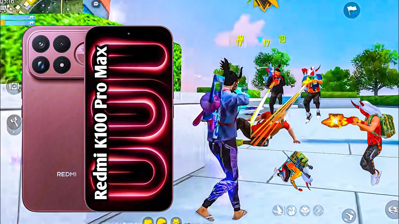 Xiaomi Redmi K100 Pro Max Full Free Fire Gameplay Review Full Test