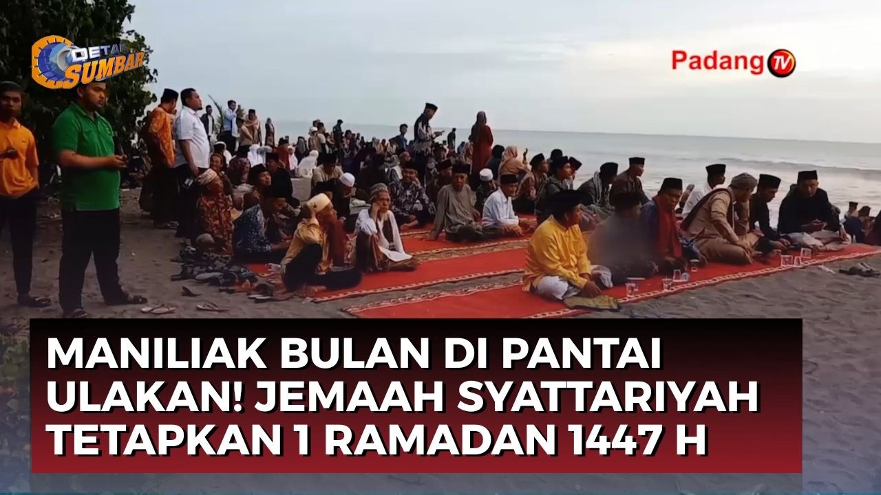 Maniliak Bulan di Pantai Ulakan! Jemaah Syattariyah Tetapkan 1 Ramadan 1447 H