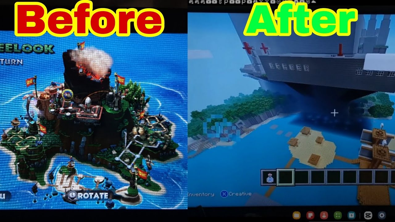 Donkey Kong Island from Donkey Kong Country Returns recreated in Minecraft
