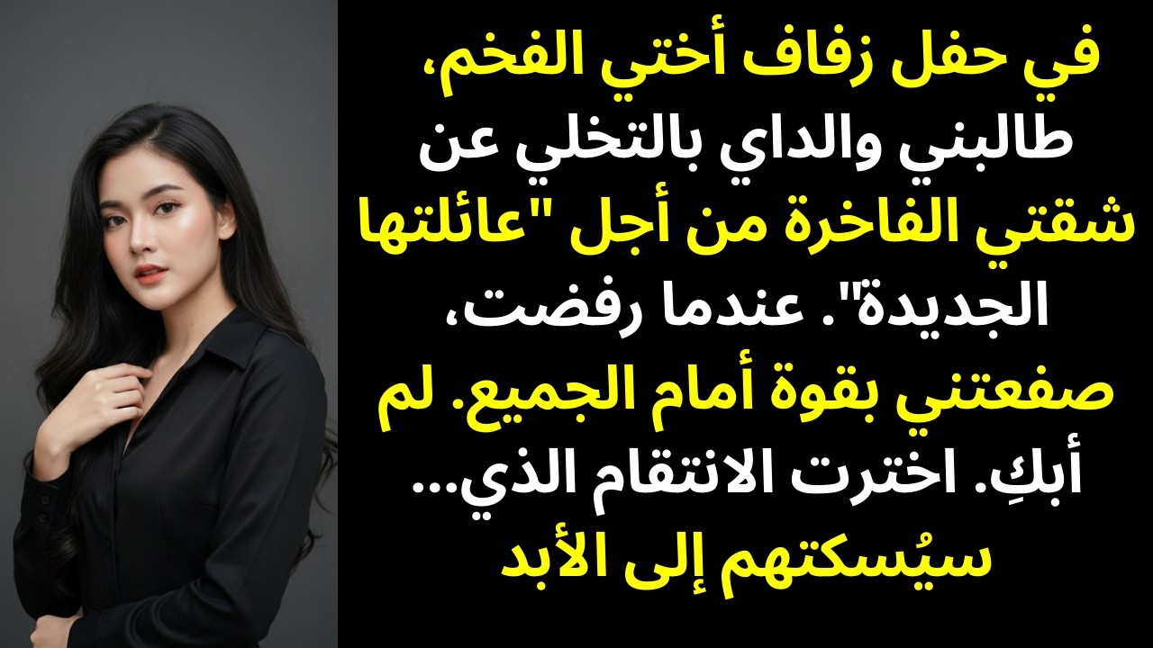 في زفاف أختي طالبني والداي بشقتي الفاخرة… وعندما رفضتُ صفعتني أمي