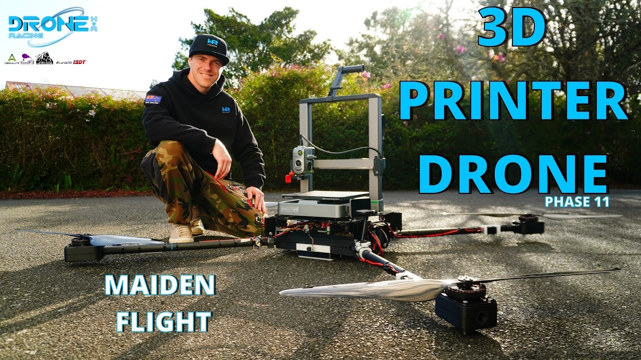 MAIDEN FLIGHT OF A FLYING 3D PRINTER DRONE