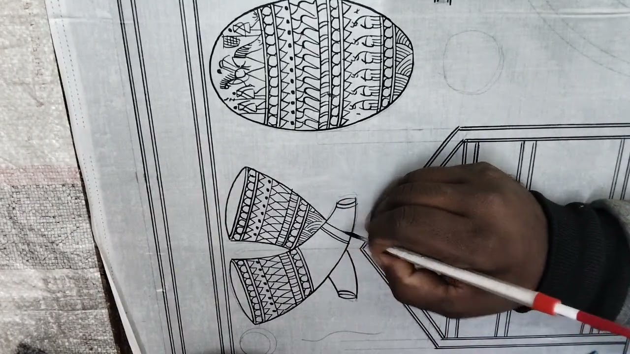 Odisha tribal painting art 🎭🎭🎨🎨🎨🎨🖌️🖌️🖌️🖌️🖌️