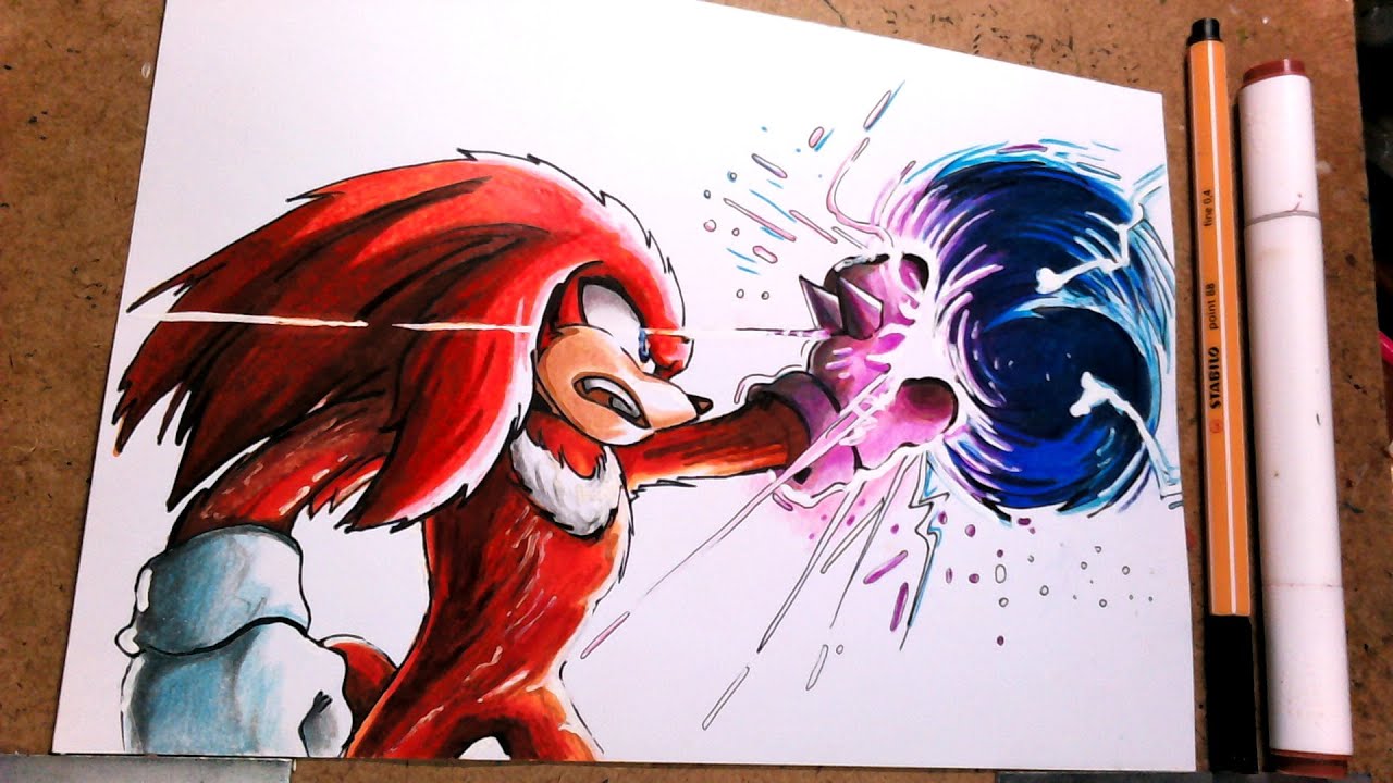 Como DESENHAR O Sonic VS kNUCKLES