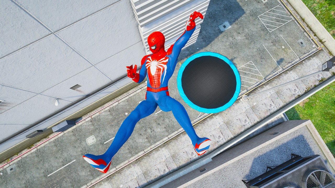 SPIDERMAN CRAZY JUMPS/FALLS #7 (GTA 6 Spider-Man Fails)