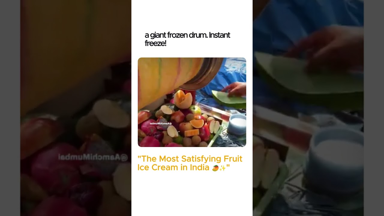 "Indian Street Food Magic! The Fruit Rolling Machine 🍧🇮🇳"
