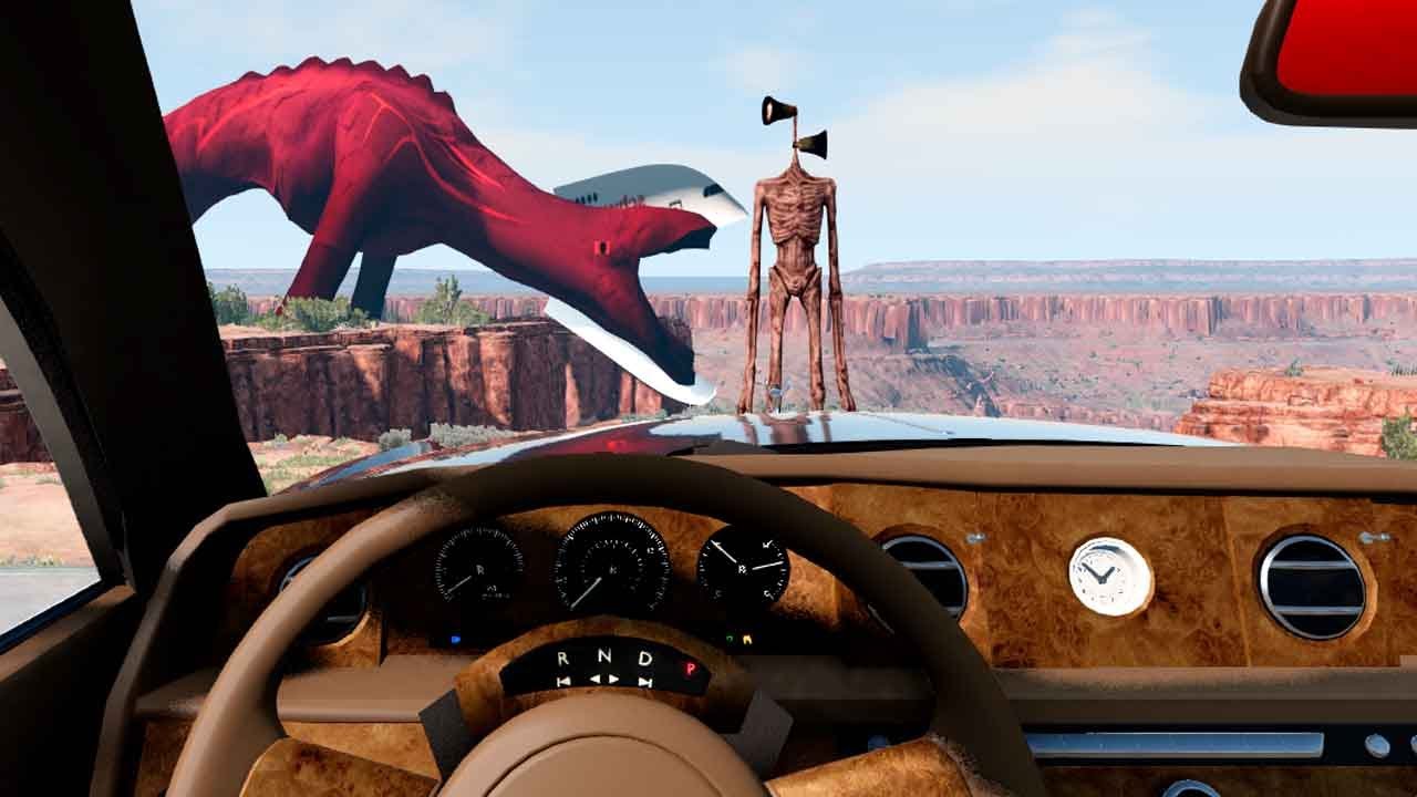 SIREN HEAD AND THE INFECTED SKY CHASE ME IN BEAMNG.DRIVE