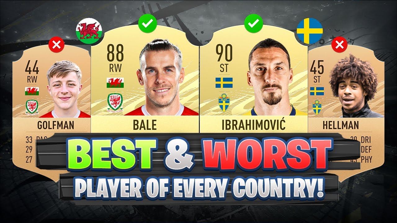 EVERY COUNTRY'S BEST AND WORST PLAYER IN FIFA! 😱🔥 FT. BALE, IBRAHIMOVIC, ZIYECH... etc