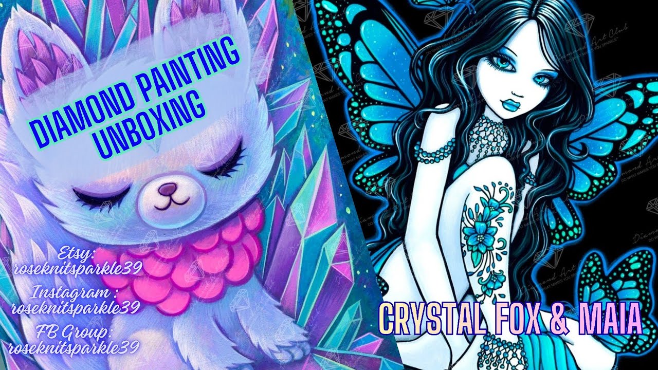 Ep 573: Diamond Art Club Unboxing - Crystal Fox & Maia #craft #diamondartclub #unboxing #new