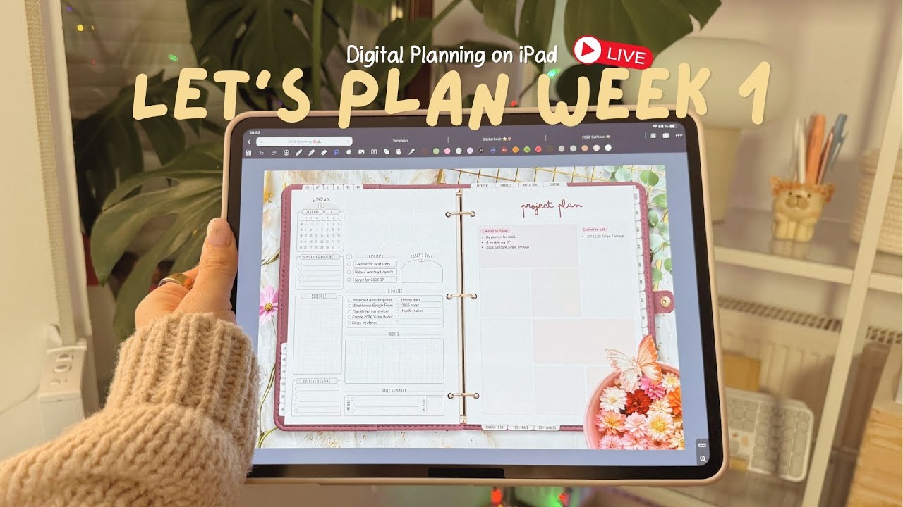 Digital Planning on iPad: Let's plan for Week 1 of 2026 ✨