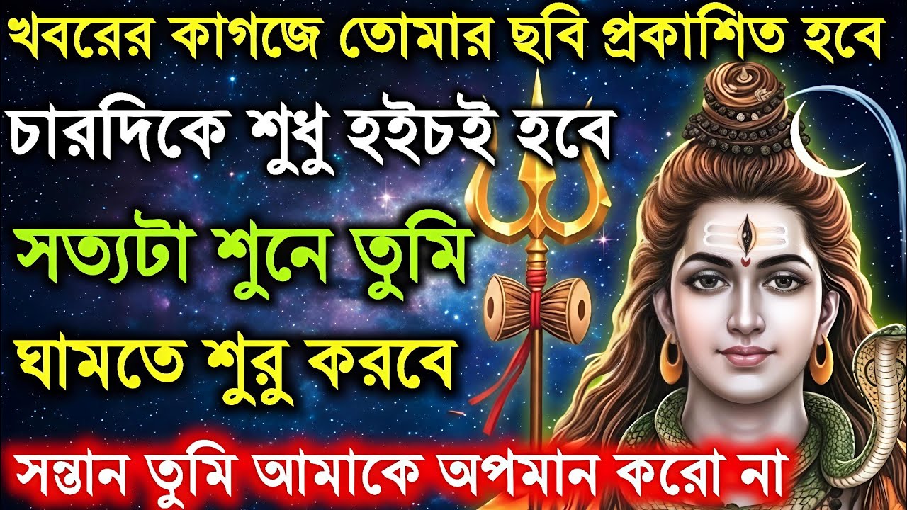 888🕉️খবরের কাগজে তোমার ছবি প্রকাশিত হবে চারিদিকে শুধু হইচই হবে 🌌Mahadev ji ka sandesh#shivshakti 