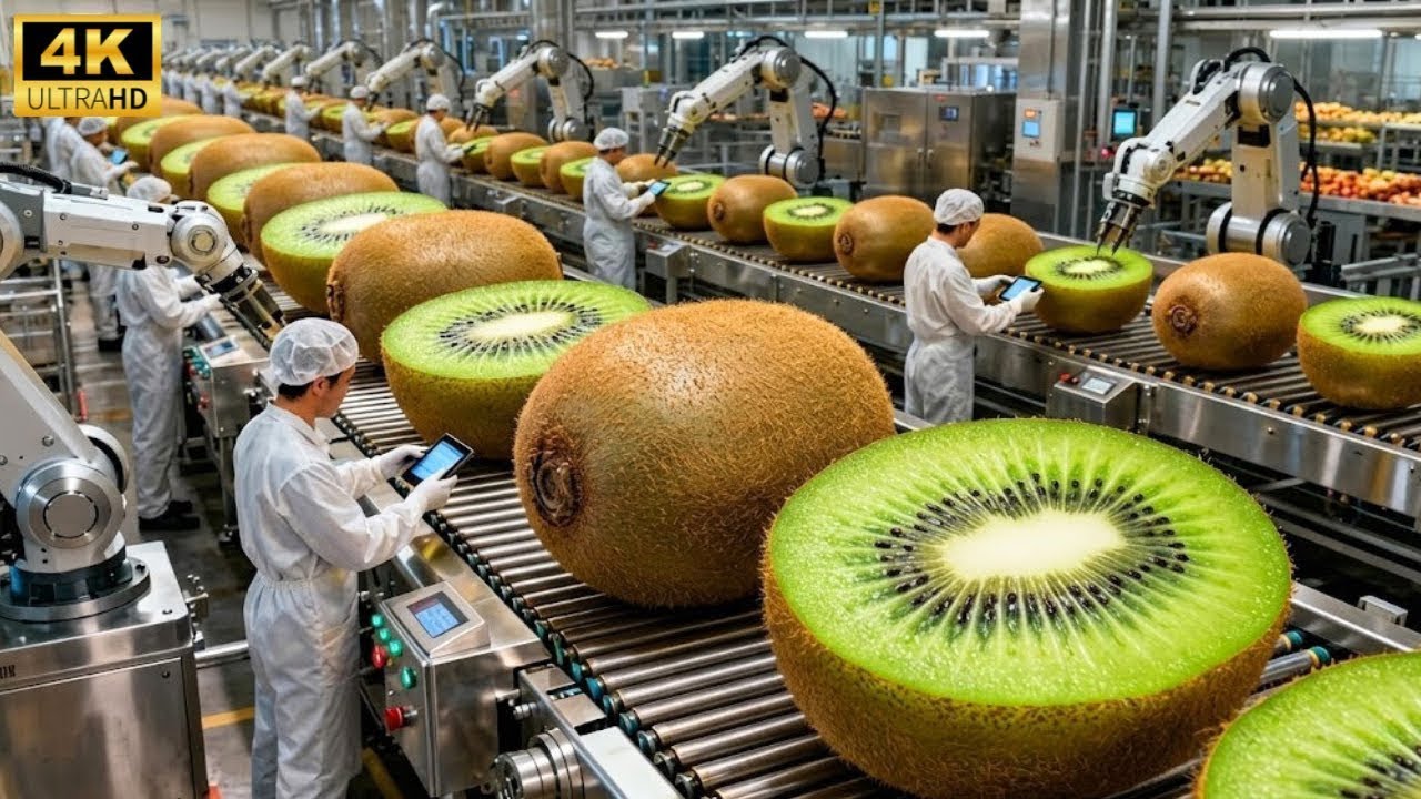 Inside a Modern Kiwi Drying Plant: From Fresh Kiwi to Sweet Green Dried Slices (Full Process)