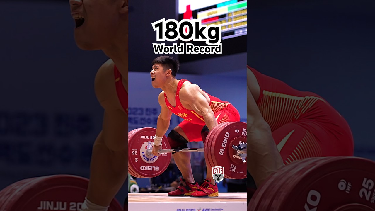 Li Dayin (89kg 🇨🇳) 180kg / 396lbs Snatch World Record! #weightlifting #weightlifting #slowmotion