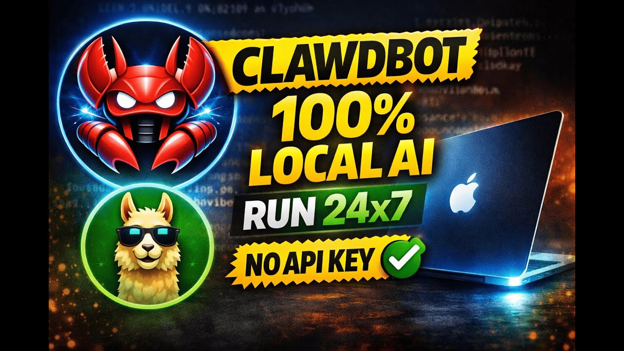 Setup Clawdbot with Ollama on Mac | 100% Free Local AI | No API Key | 24&times;7 Run