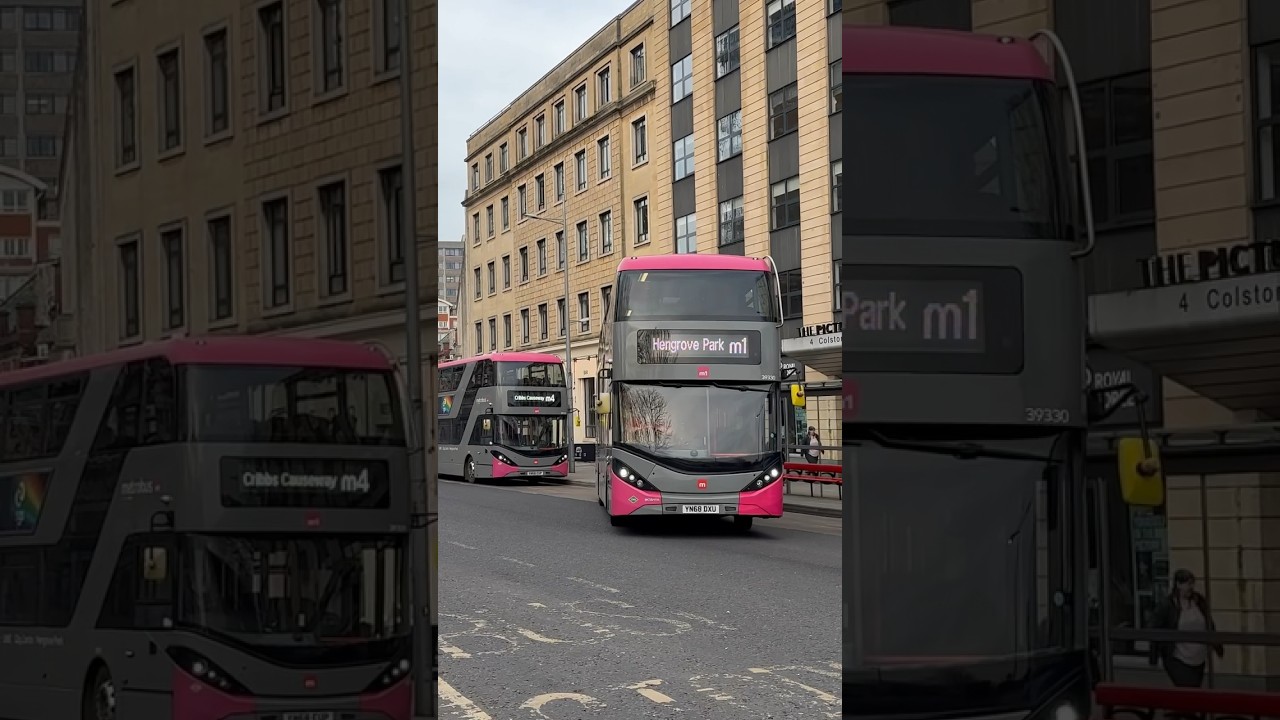 39330 m1 branded Scania N280UD ADL Enviro400 City CBG on the M1 to hengrove