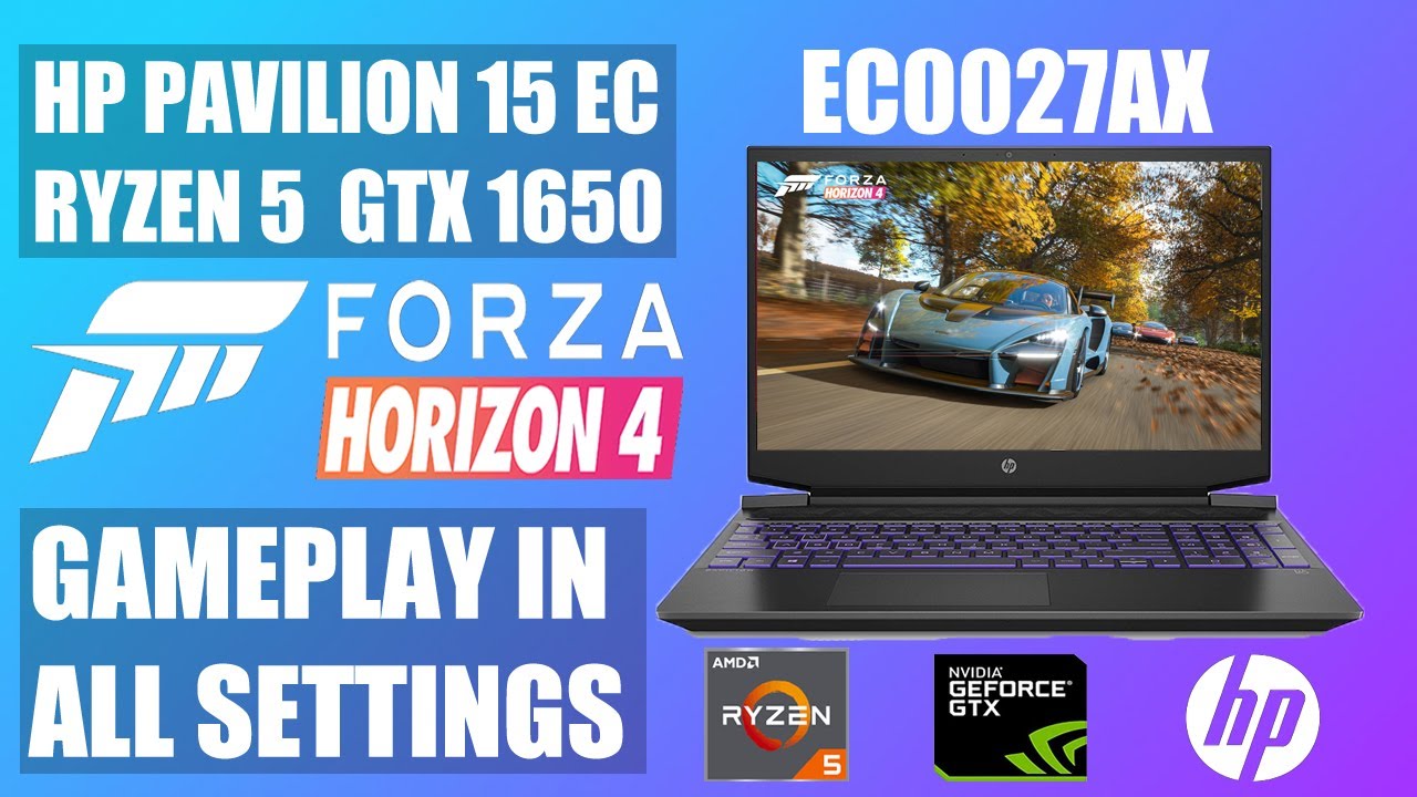 HP Pavilion 15 EC Ryzen 5 Forza Horizon 4 Gameplay All Settings