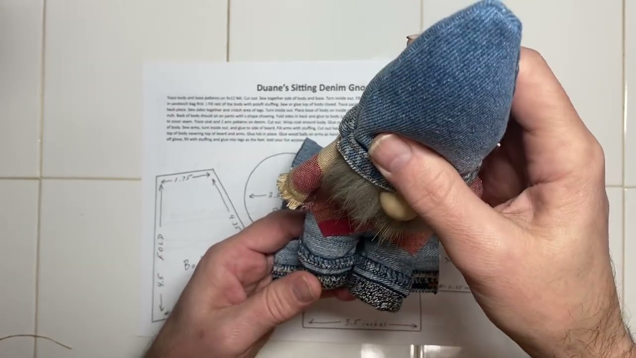 Making a Denim Gnome. #gnomes
