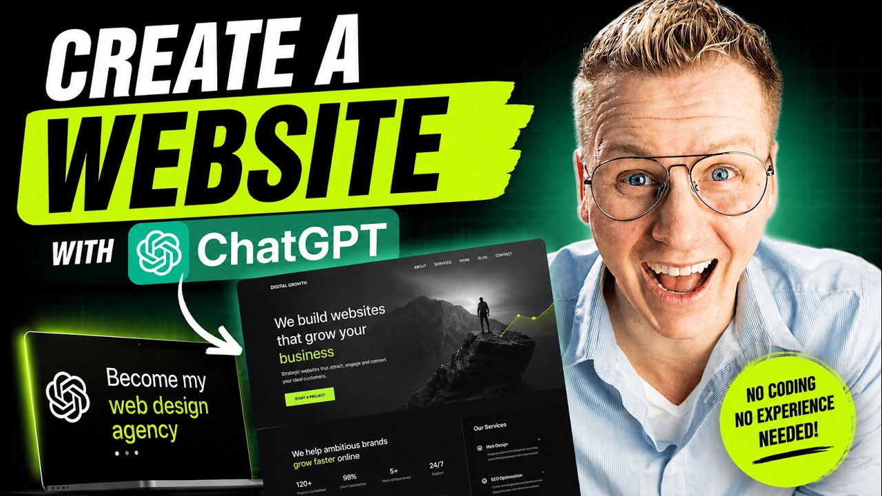 Build a Professional Website with ChatGPT (Complete Tutorial) ⭐⭐⭐⭐⭐