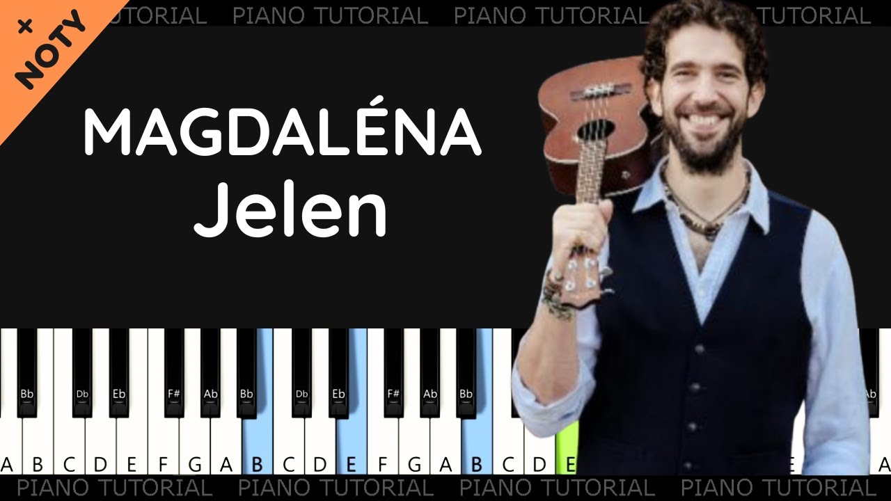 Magdaléna - Jelen (piano tutorial | MIDI| akordy | noty | české písničky)