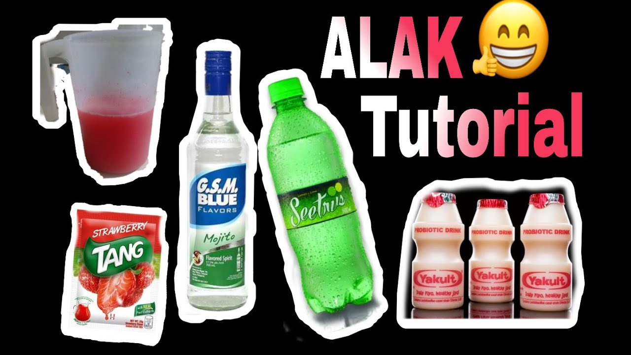 GSM BLUE MIX ALAK! Pinoy Alcohol mix ( sprite + yakult + gsm blue + tang )