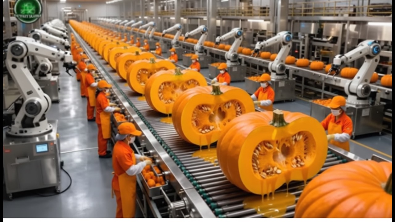 Inside the Mega Pumpkin Processing Factory: From Field to Puree