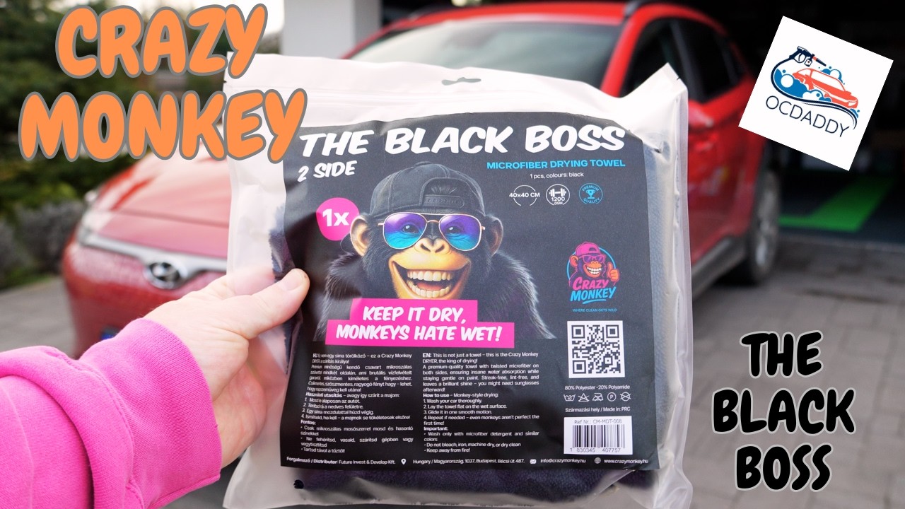 Тест полотенца для сушки Crazy Monkey The Black Boss - EN