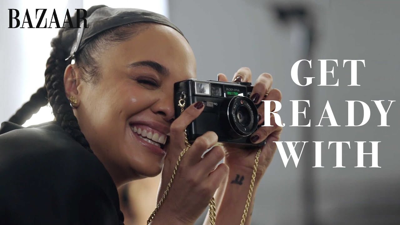 Get Ready With Tessa Thompson For An Armani Beauty Event | Get Ready With | Harper's BAZAAR