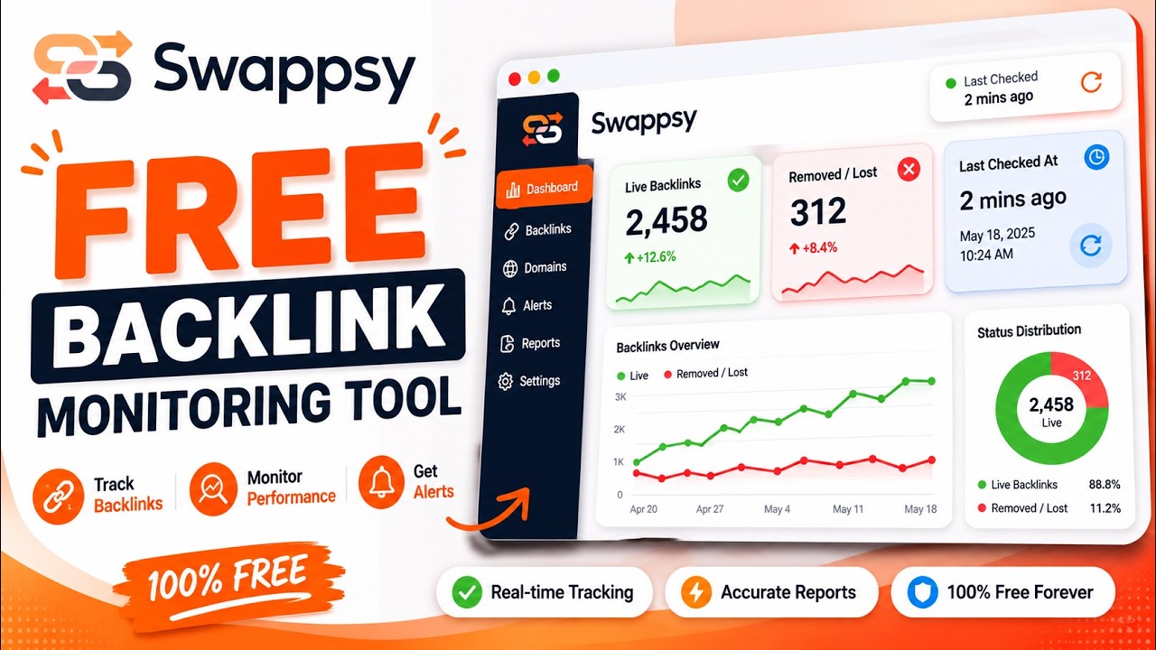 Free Backlink Monitoring Tool by Swappsy | Track Backlinks for Free