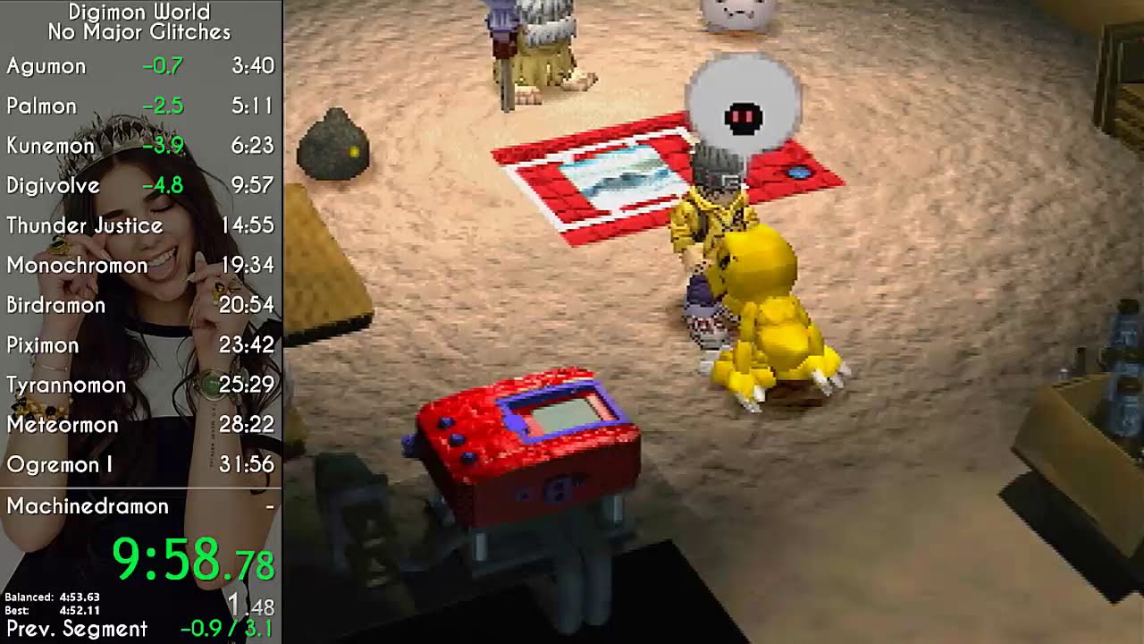 Digimon World Speedrun in 1:08:58 (Live Commentary)