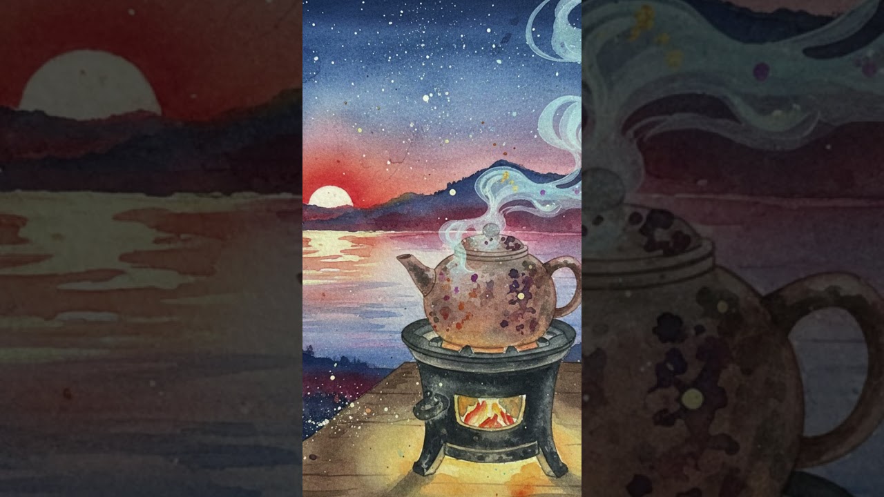 落日茶煙候星(粵語)#tea #人生感悟 #以茶會友 #弘扬正能量 #音樂 #美景 #高雄落日