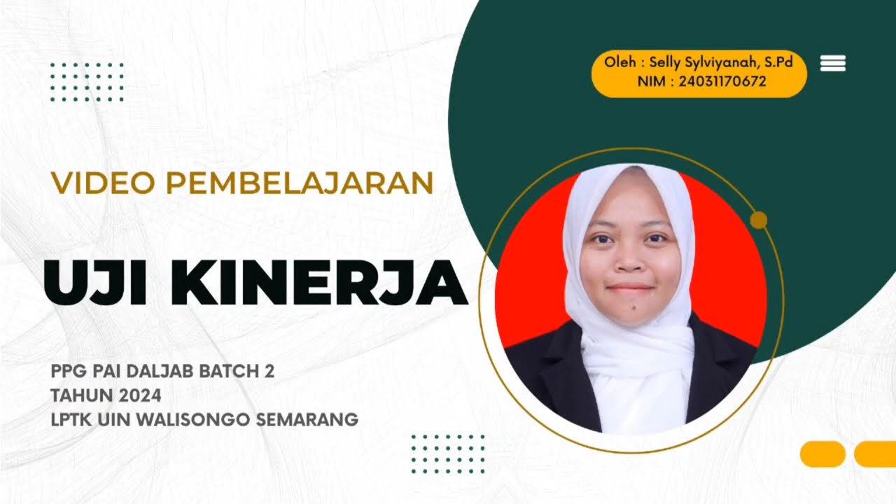 VIDEO UKIN PPG PAI DALJAB BATCH 2 TAHUN 2024 UIN WALISONGO SEMARANG