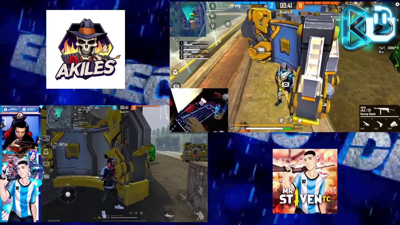 Akiles vs mr stiven doble pantalla! movil vs pc 🖖