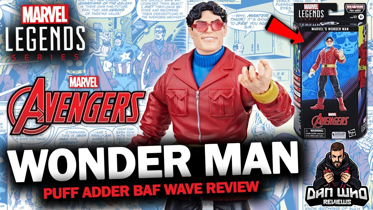 Marvel Legends Wonder Man Puff Adder BAF Wave Review