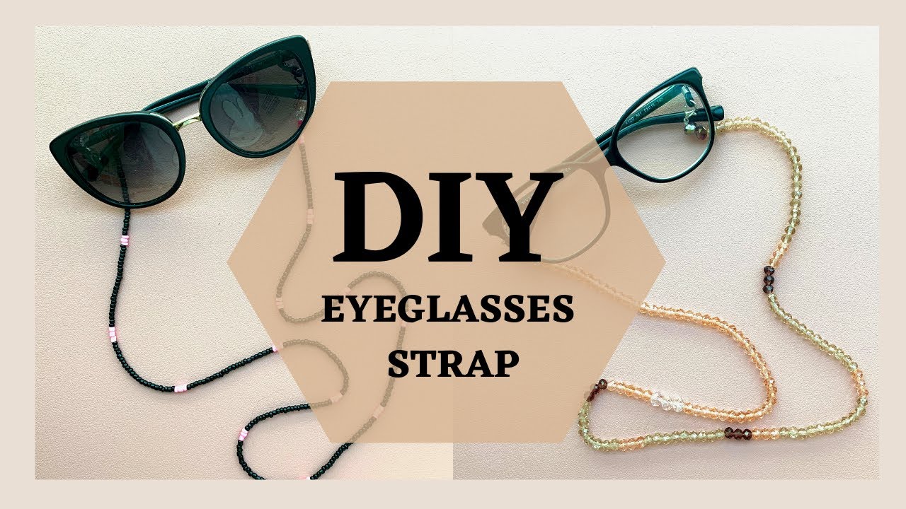 How to make eyeglasses strap|DIY| اسهل طريقة لعمل سلسال للنظارة