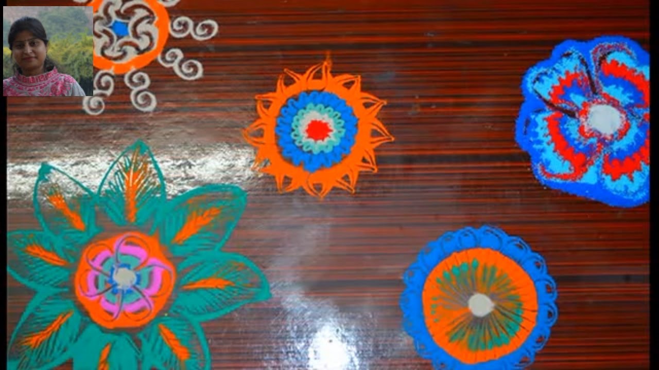 Basic Rangoli Techniques and Innovative Rangoli Pattern | Finger Rangoli | Nidhi Jain
