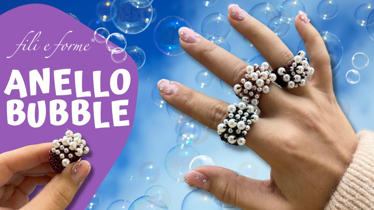 anello bubble con filato Giza fili e forme